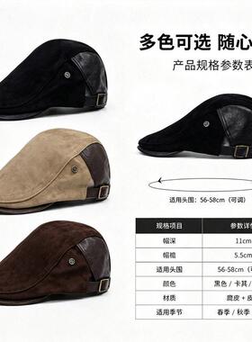 今年流行的新款帽子老钱风韩系复古简约鸭舌帽子女小清新大头围画