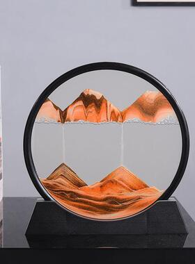 严选创意轻奢3D流沙画摆件客厅家居装饰品商务送可礼刻字印刷