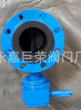 蜗轮全衬胶蝶阀 D41J-16C DN00 直通式法兰衬胶蝶阀