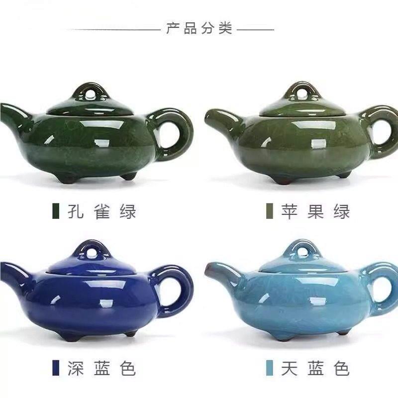 Ice cracked teapot single teapot ceramic Kung Fu tea set teapot small teapot purple sand Xishi teapot tea brewing device