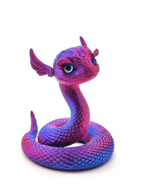 打印苍穹七彩吞天儿童3D模型摆件