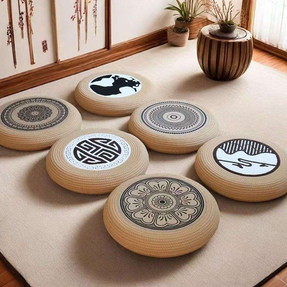 Japanese cotton rope futon floor cushion ground meditation meditation cushion home bedroom balcony floor bay window sitting cushion