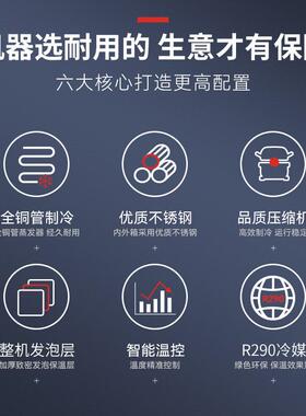 穗凌现货冰柜商用冷冻冷藏保鲜冰箱操作台不锈钢台式冷柜源头工厂