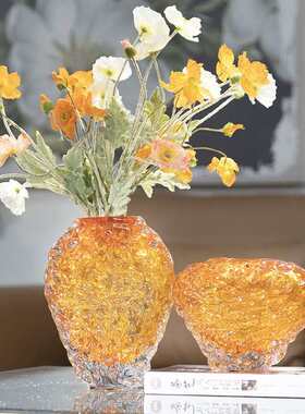 现代轻奢琉璃花瓶新款创意餐桌花瓶摆件客厅插花高级感装饰摆件