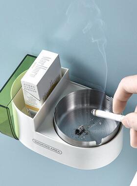 Creative Wall-Mounted Ashtray with Lid for Home Use, No-Dril