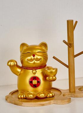 创杈意木托盘SFW杯架进门玄关钥匙架客厅装饰摆件树收纳质架