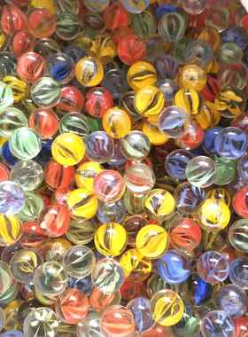 【 】 16mm玻璃珠装饰弹珠游戏自喷漆跳棋彩色玻璃球