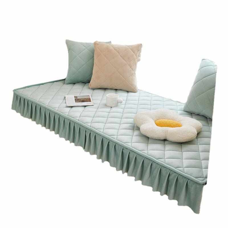 Bay window mat, thickened window sill mat, non-slip, four-season machine washable, thickened sponge mat, balcony bay window mat