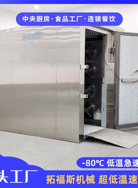 鲜冻虾仁速冻机基围虾白虾船冻急速冷冻设备对开门通道式速冻柜