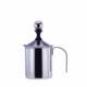 Milk frother, manual milk frother, double-layer filter, stainless steel milk frother, milk frother, milk vat, coffee utensils