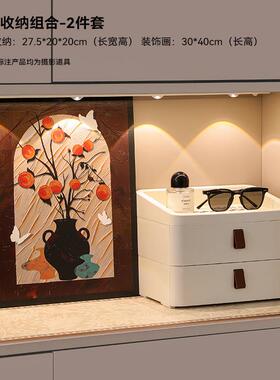 法式中古风卧室床头柜摆画客厅复古蝴蝶装饰画餐厅简约高级感挂画