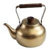 Retro stainless steel tea kettle restaurant industrial tea kettle with filter tea set golden tea kettle boiling kettle