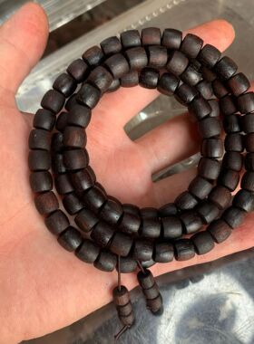 2026海南小叶降真香手串沉水料满油高密麻丝椰奶香佛珠奇楠级手链