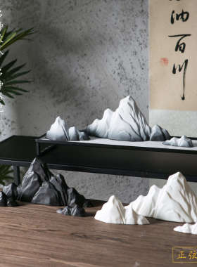 摆件新中式客厅玄关装饰品办公室仿真迎客松绿植桌面造景酒店家居