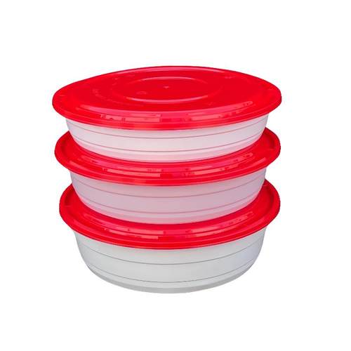 1250扁圆形一次性餐盒麻辣香锅冒菜外卖打包盒鱼圆盆龙虾饭盒加厚 - 图3