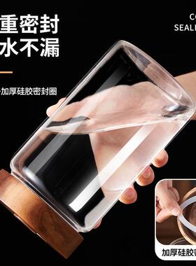 食品级咖啡豆保存罐玻璃密封罐咖啡粉专用储存罐茶叶陈皮收纳罐瓶