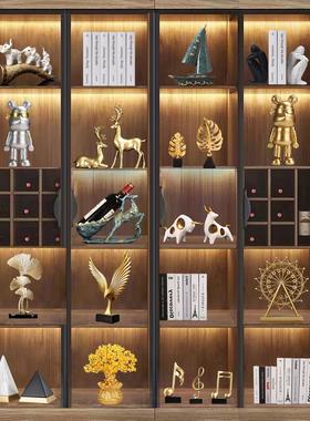 现代轻奢酒柜餐边柜摆件创意客厅办公室家居软装室内装饰王金