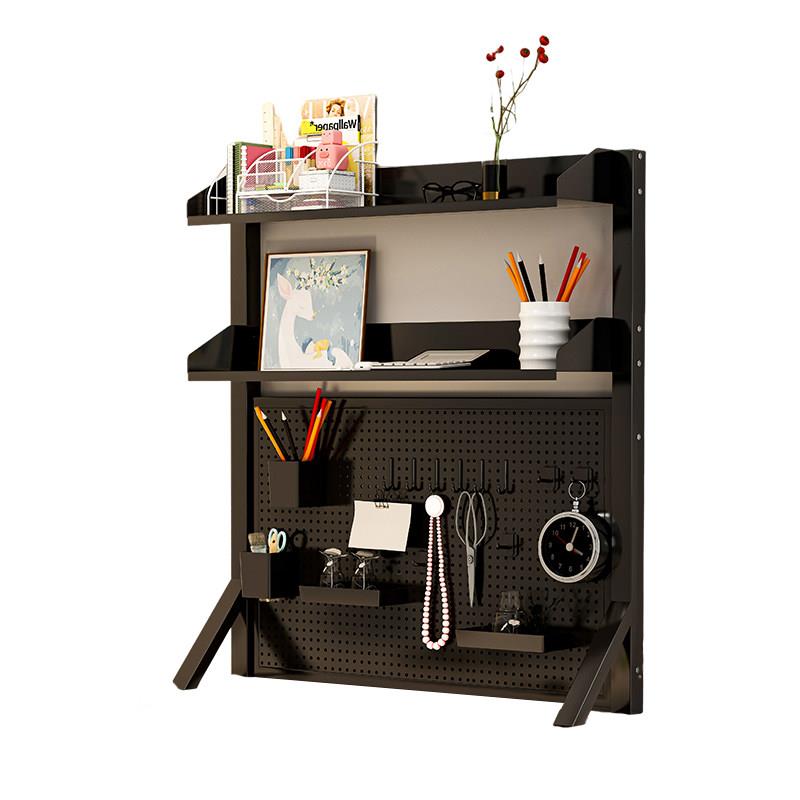 Desktop hole board bookshelf Internet celebrity student study desk storage layer shelf desktop storage rack computer desk
