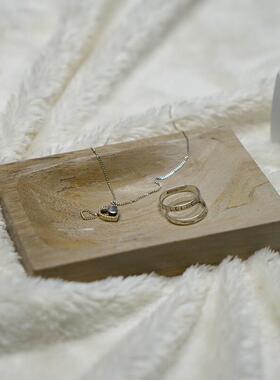 木化石高档精致酒店浴室专用饰品收纳盒北欧肥皂盒放钥匙收纳摆件