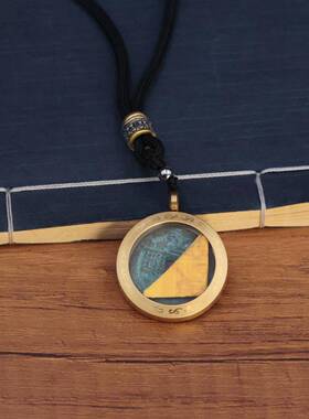 山鬼花钱嘎乌盒开元通宝铜钱吊坠绳项链装饰送礼礼品男女通用