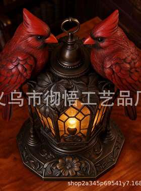 跨境Limited Edition--Cardinal Bird Lantern红雀鸟灯笼
