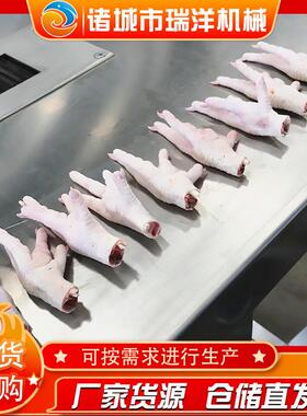 荷兰鸡爪切割机波兰切鸡爪机不锈钢链板输送鸡脚切割机