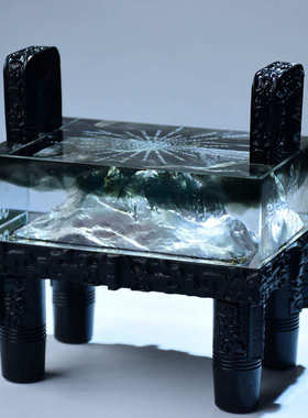 琉璃摆件高档开业鼎盛千秋商务礼品珠穆朗玛靠山鼎家居办公室装饰