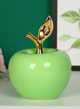 苹 果摆件室内玄关客厅书柜入户门陶瓷摆饰客厅书柜电视柜桌面摆