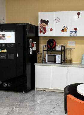 24小时循环制冰商用咖啡机工厂直供一键压盖扫码支付极简运维