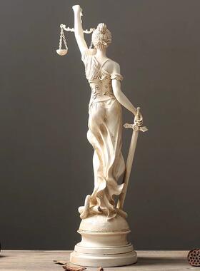 树JMH-SZ-N脂人物塑像弥忒斯正义女像神雕酒店家居客厅卧室书房摆