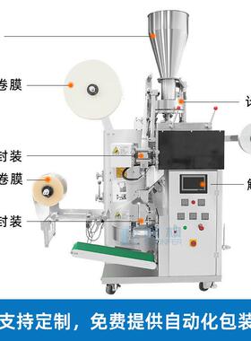 自动袋泡茶包装机内外袋一体红茶白茶包装机器袋中袋茶叶包装机