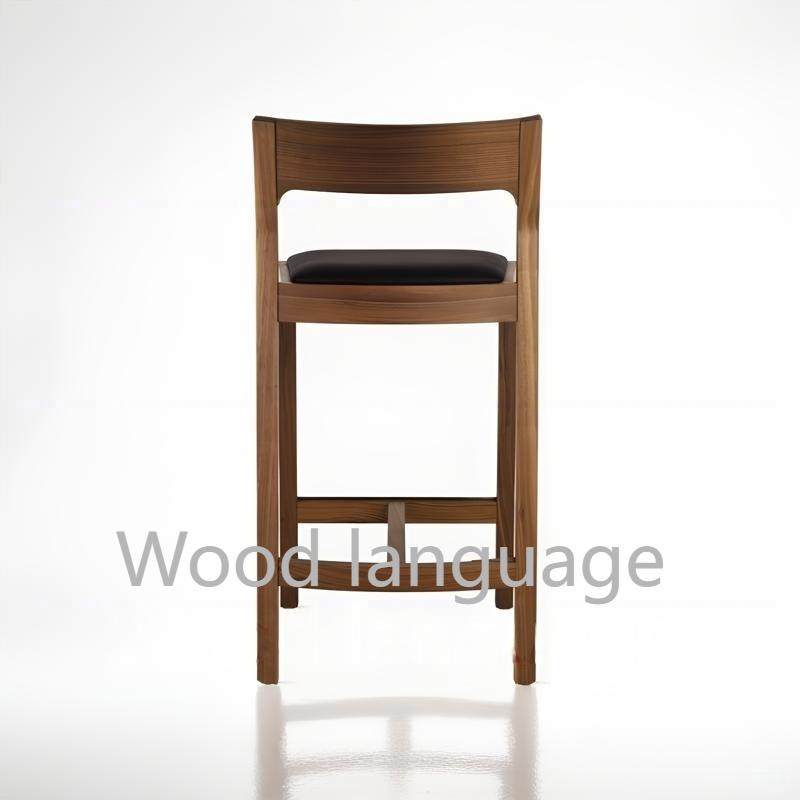 中古实木吧椅酒吧咖啡厅高脚凳设计师创意吧台椅黑胡桃木靠背椅,淘宝优惠券,粉丝福利购,淘宝优惠卷