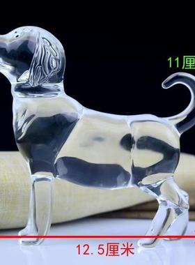 水晶狗摆件招财风水旺财客厅镇宅狗摆件家居摆设现代简约狗摆件