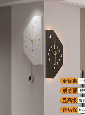 创钟意款双面新转角挂钟家用客厅阳现代简约拐角创FCJ意时角钟表