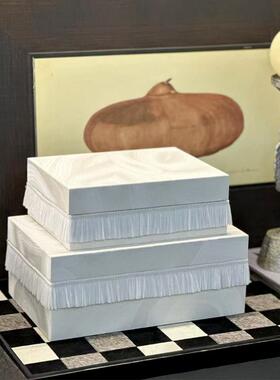 简约高级感编织皮质相框设计师款家居软装饰品摆件婚纱照桌面摆台