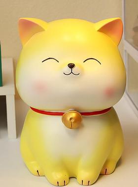 小猫储蓄罐轻奢少女心ins简约办公室桌面存钱罐家居装饰摆件礼物