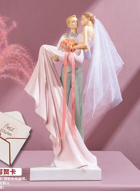 欧式BVY婚礼物闺蜜一对情侣楼影装饰品新婚实用情结人节婚房摆送