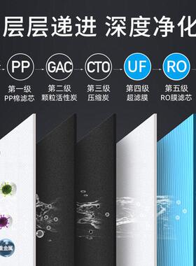 反渗透ro纯水机饮水机阻垢过滤器家用双出水设计反渗透纯水机
