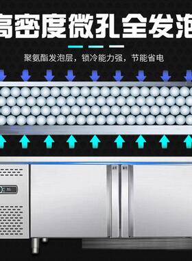 沙拉台商用开槽台冷藏小菜冰箱冰柜沙拉柜喷雾水果捞展示柜