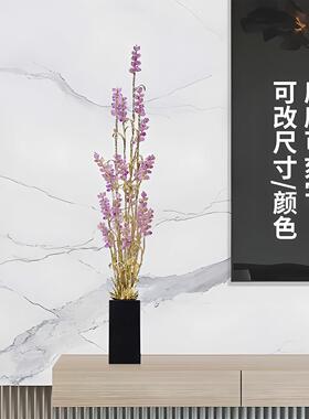 轻奢紫水晶麦穗摆件乔迁新居礼品客厅玄关细竖高长高端家居装饰品