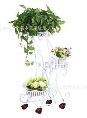 铁艺绿萝花架子客厅阳台多层吊兰花盆架室内多肉加置物架家用