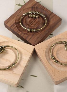 做旧仿古董黄铜手镯铃铛貔貅开口镯子复古国潮搭汉服拍照铜工艺品