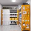 Household multi-layer storage rack with dust-proof curtain hole board shelf steel iron shelf bookshelf dormitory bedroom storage rack