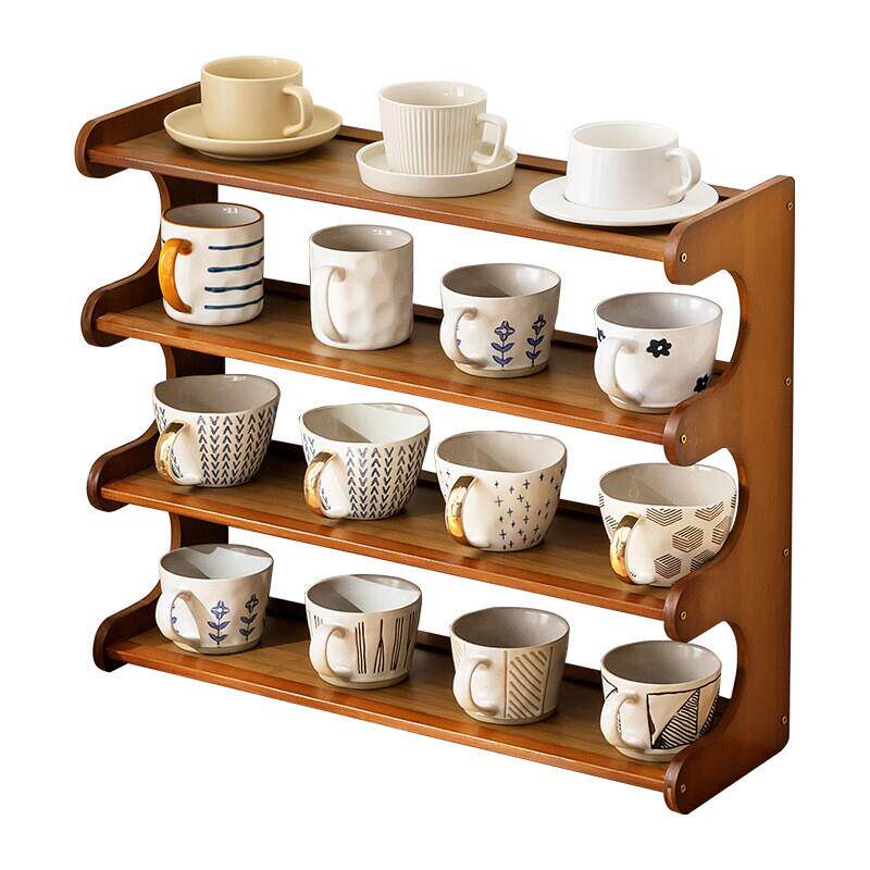 Water cup holder, mug, glass cup, paper cup, coffee, red wine cup storage shelf, high-end light luxury organizing rack, anti-