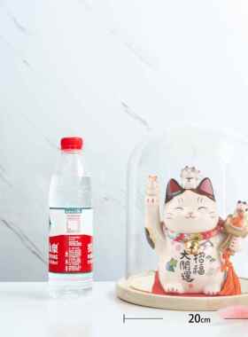 正品日本药师窑招财猫摆件陶瓷户招手开业乔迁生桌面日乔迁入礼品