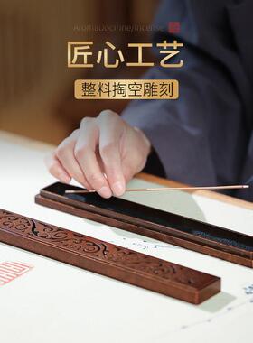 青沉铜制卧香炉复古雕花香薰炉 沉香檀香专用线香香座