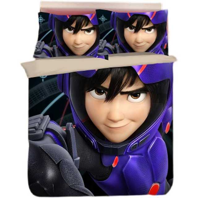 Customized cartoon cartoon super marine quilt covers, big white surrounding children's dormitory three-piece set
