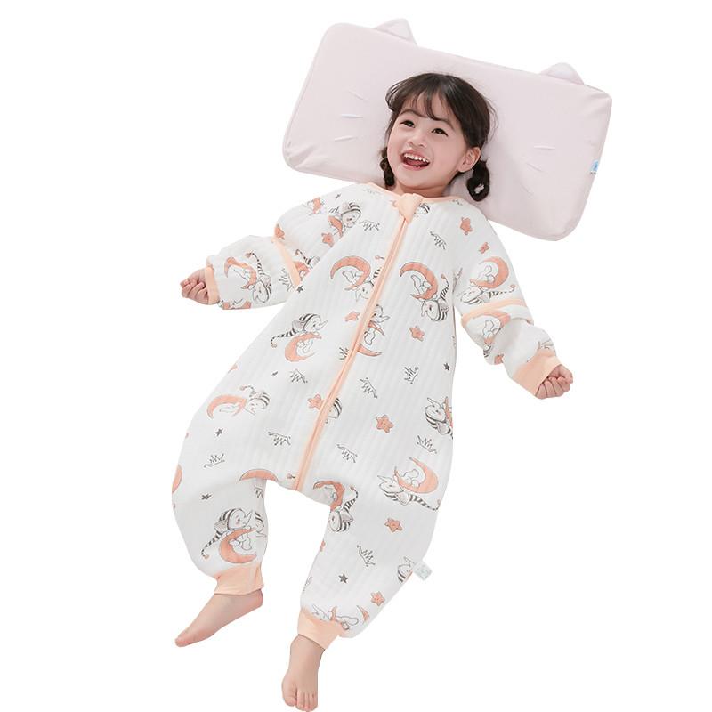 婴儿睡袋春秋薄款宝宝分腿薄款棉纯棉儿童夏季防踢被四季睡袋通用-图3