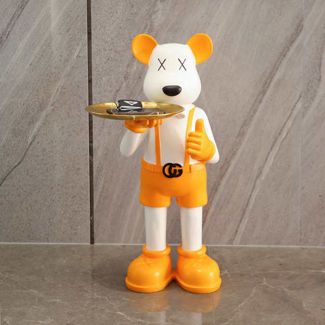 Violent Bear Ornaments Living Room Large Pallet Home High-end Decoration Household Moving New House Gift Floor Storage Storage Rack