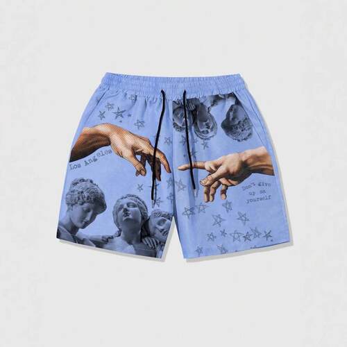 Regular Fit Creative Print Lounge Shorts Pajama Shorts - 图2